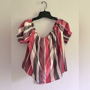 Off the shoulder striped top